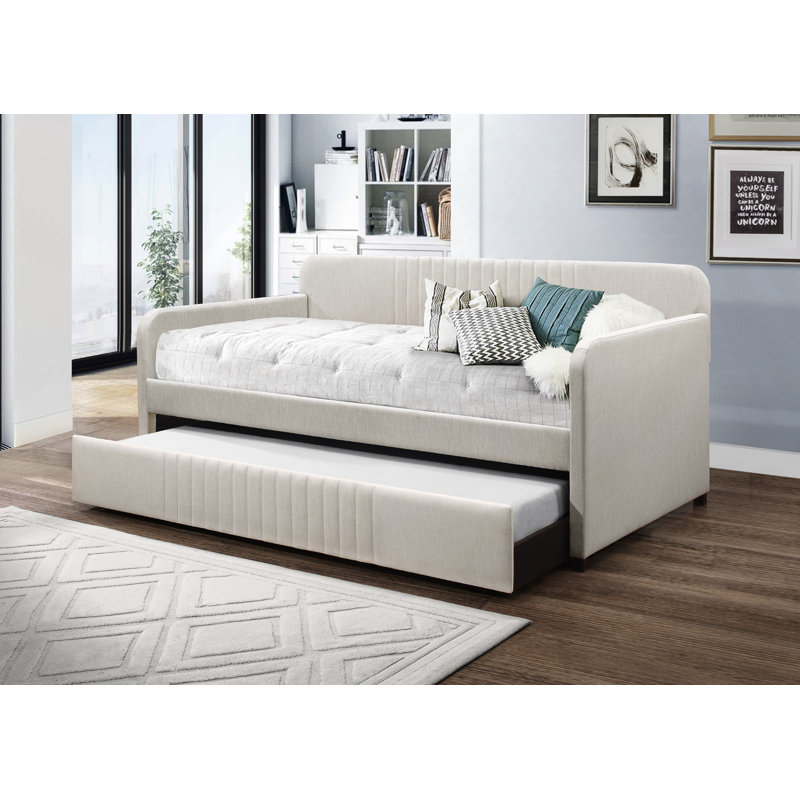 Latitude Run® Aaru Upholstered Daybed with Trundle & Reviews Wayfair